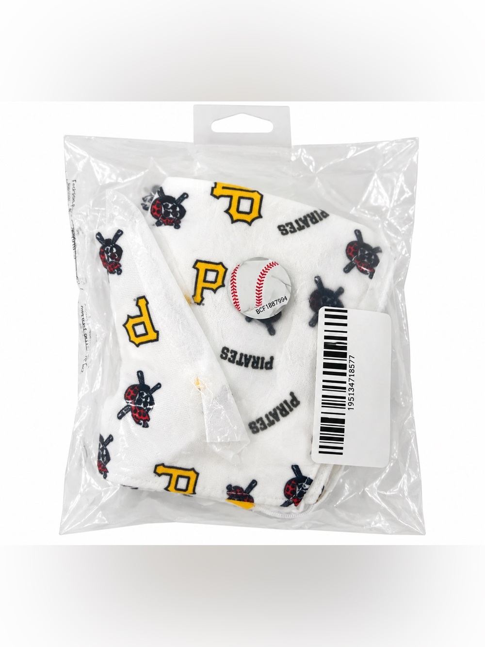 Pittsburgh Pirates Face Masks Set One Size MLB Baseball Black Gold New